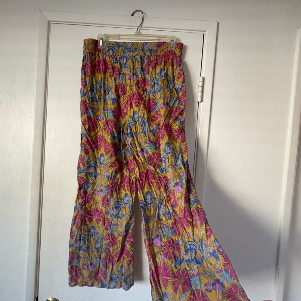 Anthropologie Colorful Floral Lounge Pants Size S - Picture 8 of 9
